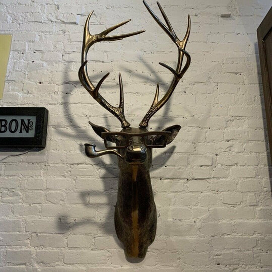 Novelty Animal Head Wall Decor | Deer With Glasses Sculpture