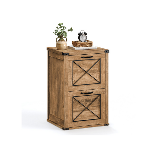 Farmhouse File Cabinet | Two Drawer Home Office Storage