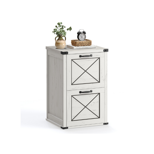 Farmhouse File Cabinet | Two Drawer Home Office Storage