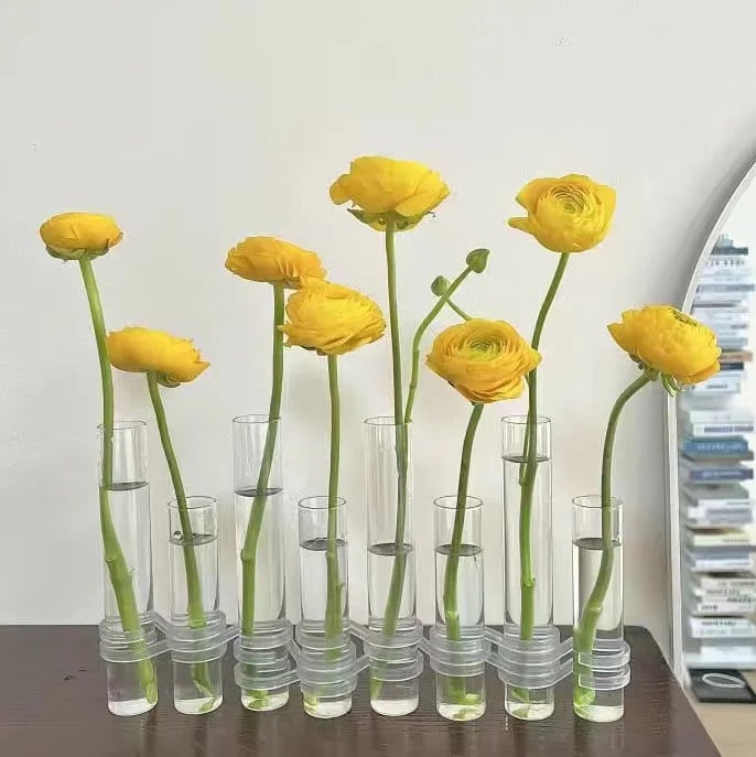 Glass Tube Bud Vase | Modular Flower Vase Set
