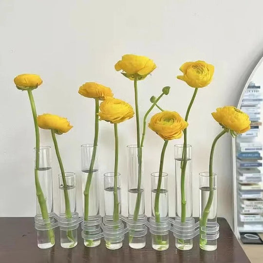 Glass Tube Bud Vase | Modular Flower Vase Set