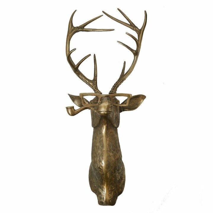 Novelty Animal Head Wall Decor | Deer With Glasses Sculpture