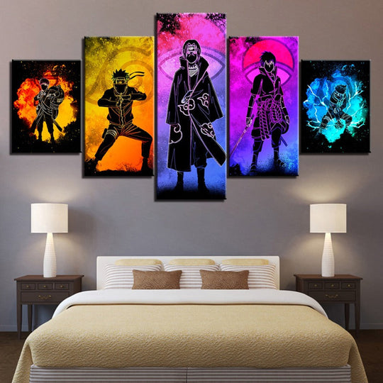 5-Piece Anime Canvas Wall Art | Multi-Panel Bedroom Decor