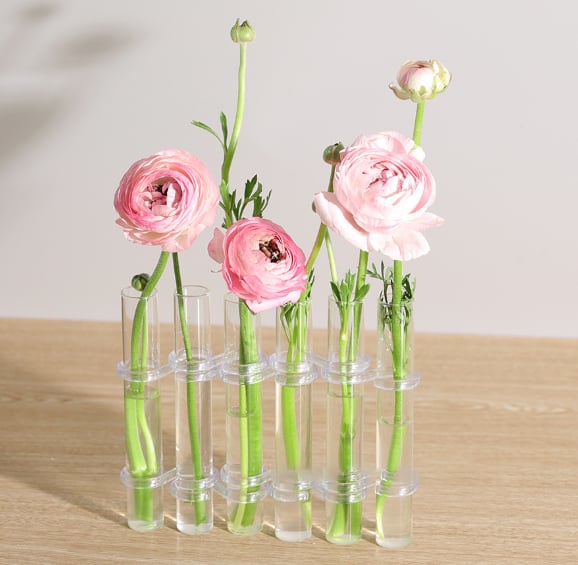 Glass Tube Bud Vase | Modular Flower Vase Set