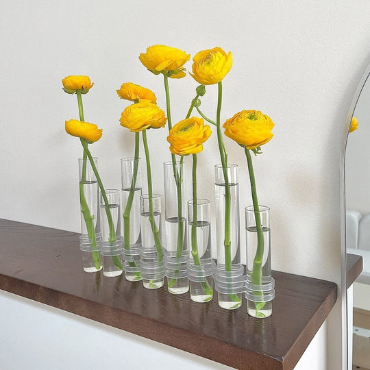 Glass Tube Bud Vase | Modular Flower Vase Set