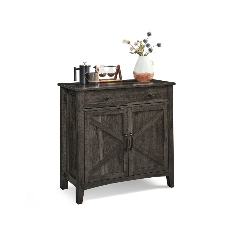 Farmhouse Buffet Cabinet | Storage Cabinet With Barn Doors
