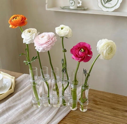 Glass Tube Bud Vase | Modular Flower Vase Set