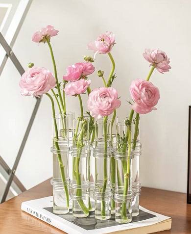 Glass Tube Bud Vase | Modular Flower Vase Set
