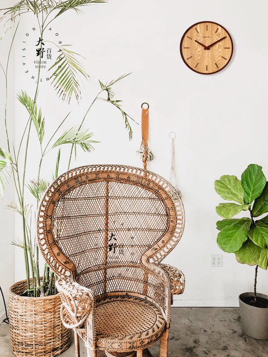 Wood Grain Wall Clock | Silent Quartz Movement