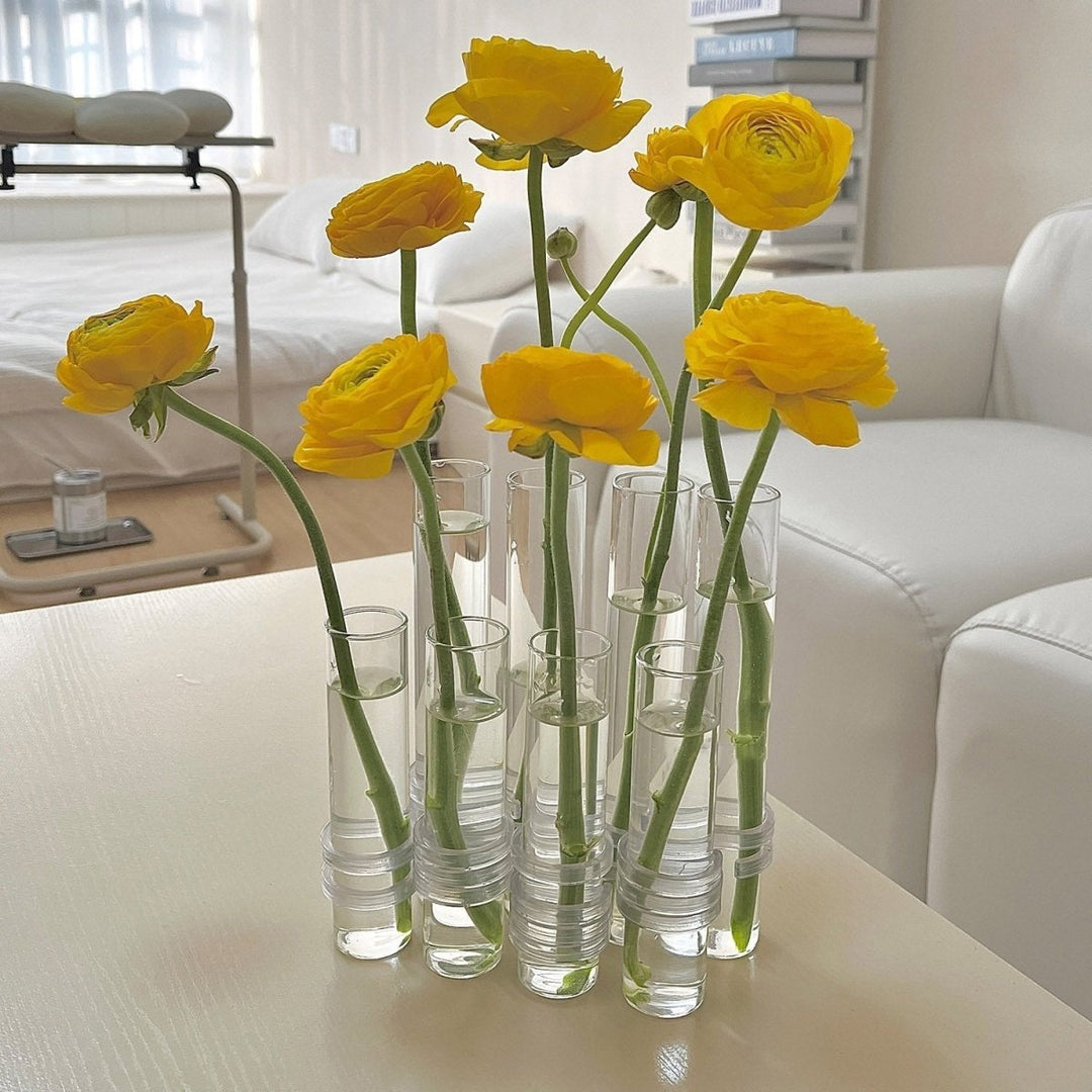 Glass Tube Bud Vase | Modular Flower Vase Set