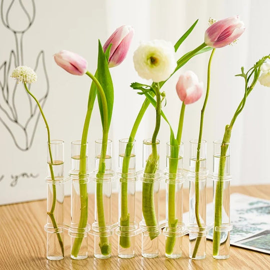 Glass Tube Bud Vase | Modular Flower Vase Set