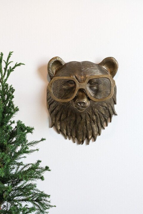 Novelty Animal Head Wall Decor | Deer With Glasses Sculpture