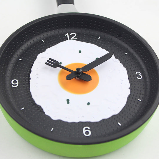 Frying Pan Wall Clock | Novelty Kitchen Decor