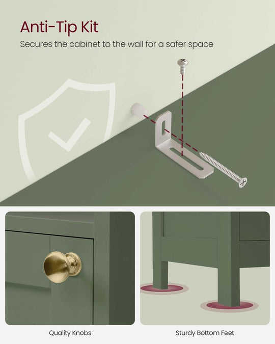 Tall Narrow Bathroom Cabinet | Door Activated Light With Adjustable Shelves