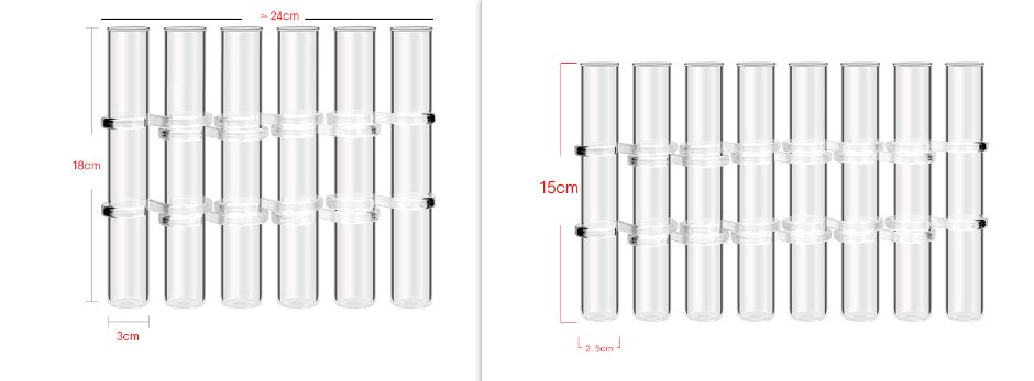 Glass Tube Bud Vase | Modular Flower Vase Set