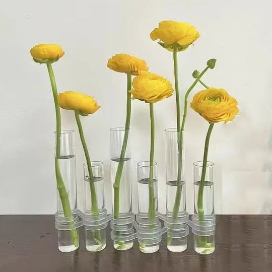 Glass Tube Bud Vase | Modular Flower Vase Set