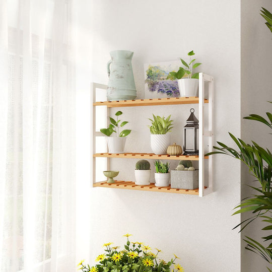 Bamboo Bathroom Shelf | 3-Tier Wall Mount or Freestanding Rack