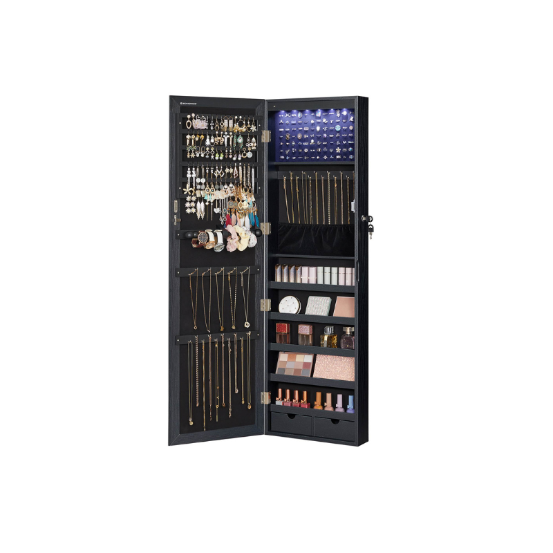 Jewelry Armoire Organizer | Full-Length Mirror Storage