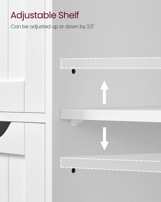 Slim Bathroom Cabinet | Storage With Adjustable Shelf