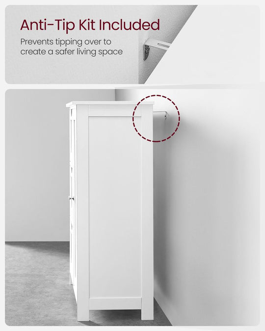 Slim Bathroom Cabinet | Storage With Adjustable Shelf