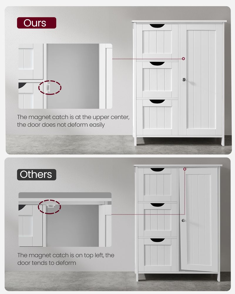 Slim Bathroom Cabinet | Storage With Adjustable Shelf