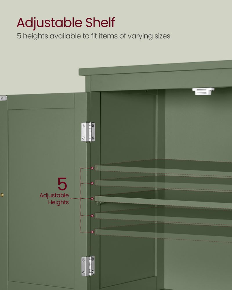 Bathroom Floor Cabinet | Two-Drawer Storage with Doors