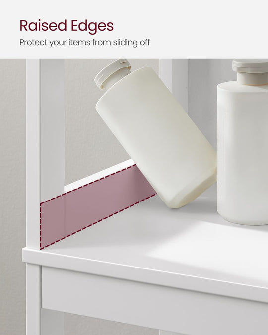 Slim Bathroom Floor Cabinet | Tall Storage With Open Shelves