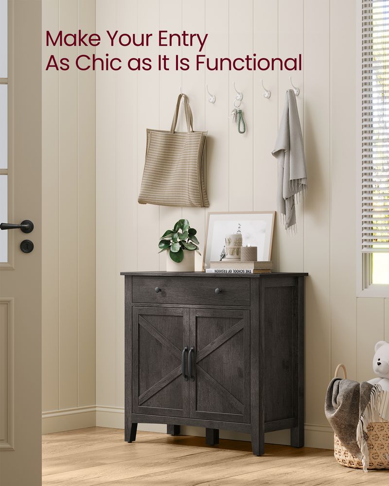 Farmhouse Buffet Cabinet | Storage Cabinet With Barn Doors