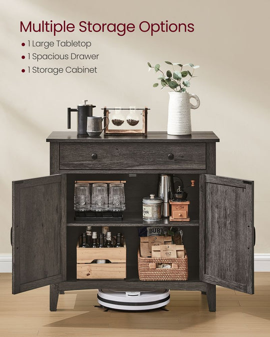 Farmhouse Buffet Cabinet | Storage Cabinet With Barn Doors