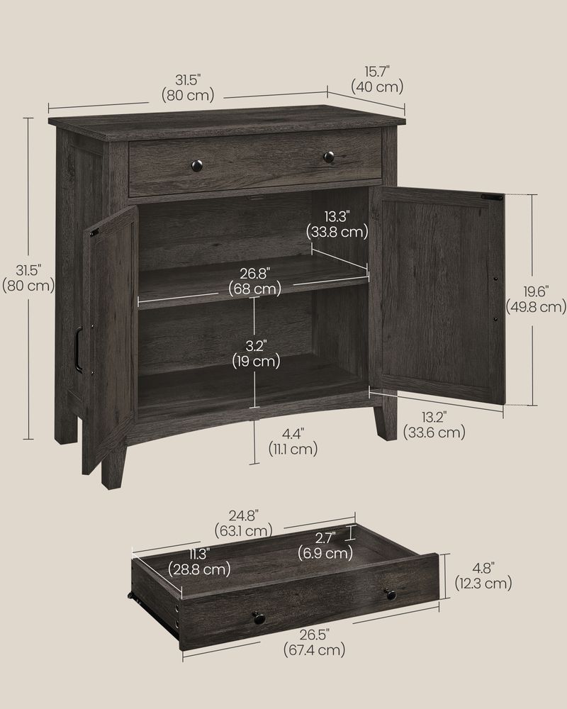 Farmhouse Buffet Cabinet | Storage Cabinet With Barn Doors