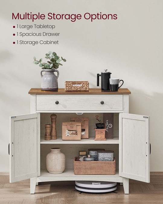 Farmhouse Buffet Cabinet | Storage Cabinet With Barn Doors