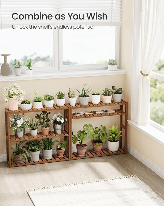 Bamboo Bathroom Shelf | 3-Tier Wall Mount or Freestanding Rack