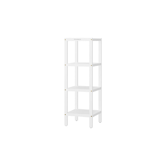 Narrow Bamboo Bathroom Shelf | Four Tier Storage Rack