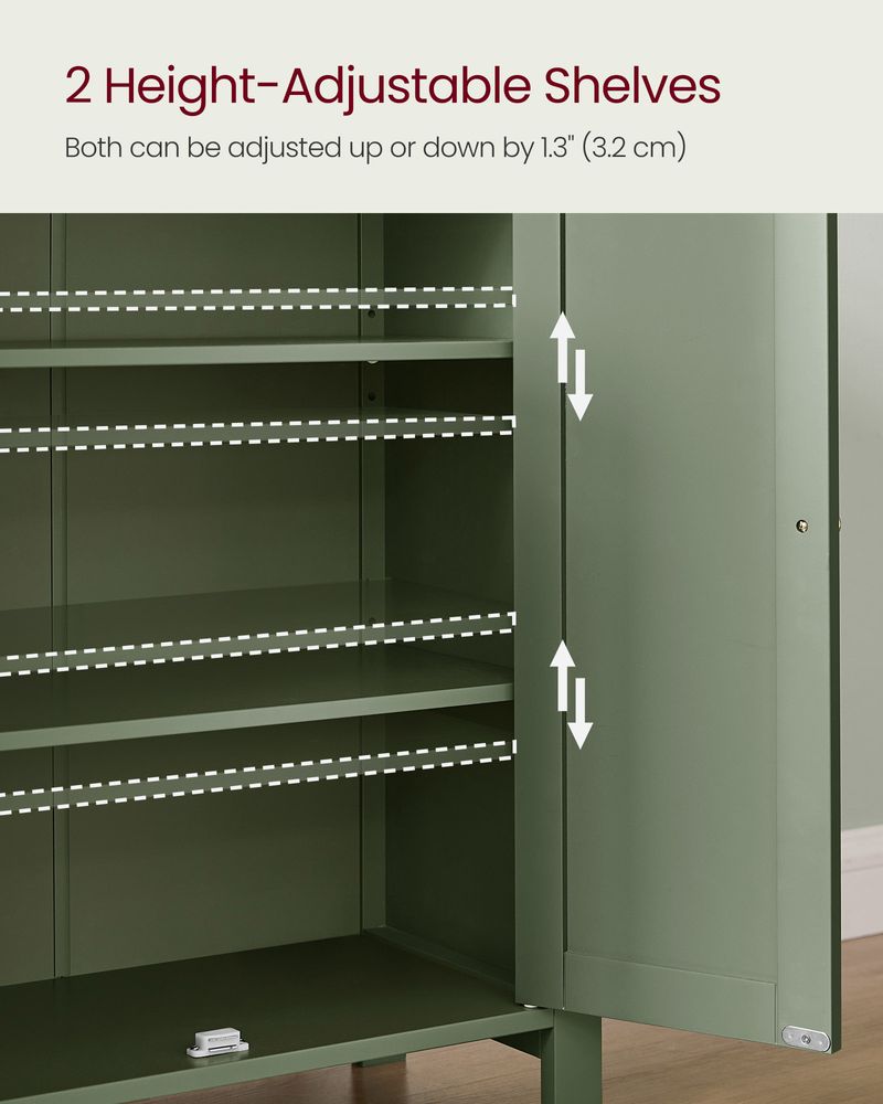 Freestanding Bathroom Cabinet | Two Doors With Adjustable Inner Shelves
