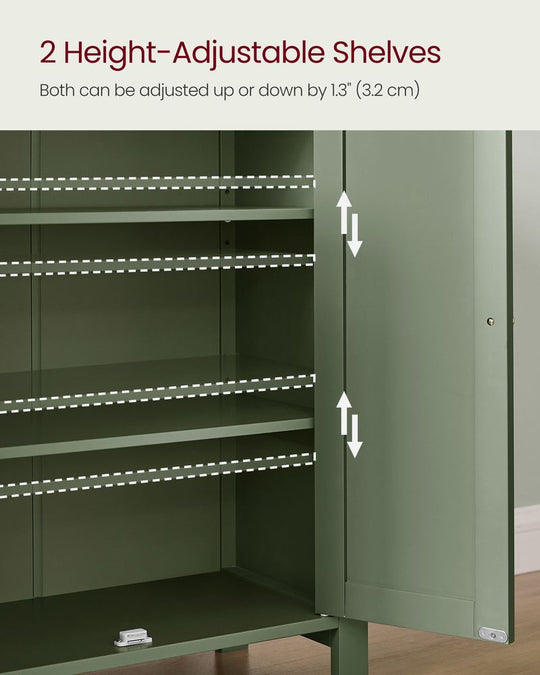 Freestanding Bathroom Cabinet | Two Doors With Adjustable Inner Shelves