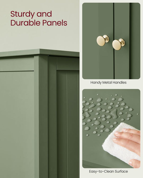 Freestanding Bathroom Cabinet | Two Doors With Adjustable Inner Shelves