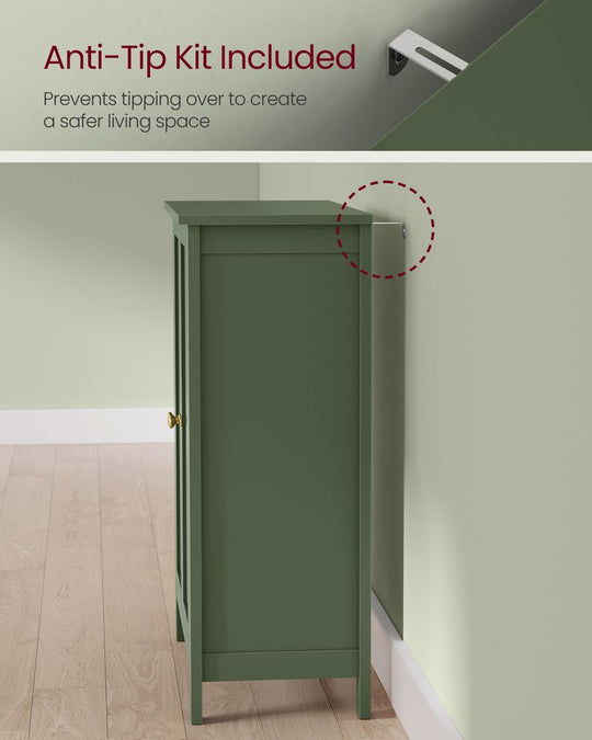 Freestanding Bathroom Cabinet | Two Doors With Adjustable Inner Shelves
