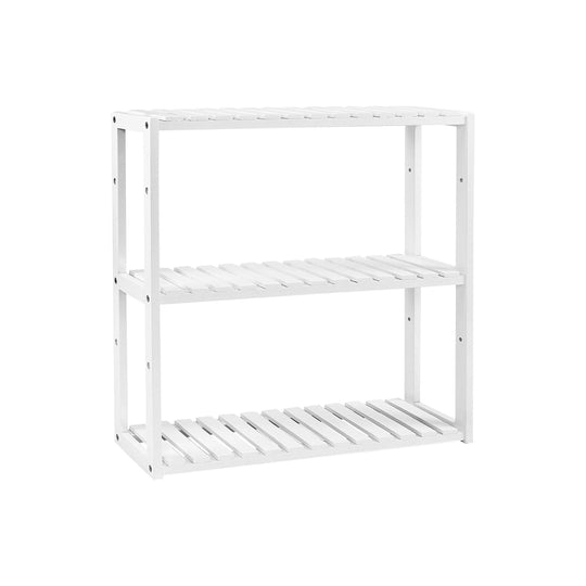 Bamboo Bathroom Shelf | 3-Tier Wall Mount or Freestanding Rack