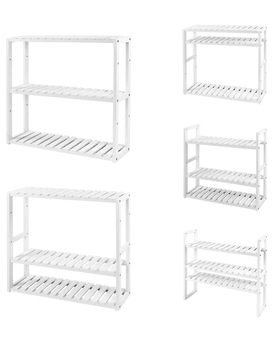Bamboo Bathroom Shelf | 3-Tier Wall Mount or Freestanding Rack