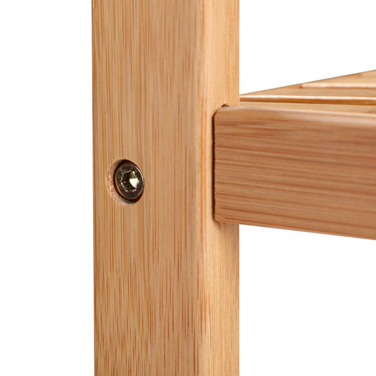 Narrow Bamboo Bathroom Shelf | Four Tier Storage Rack