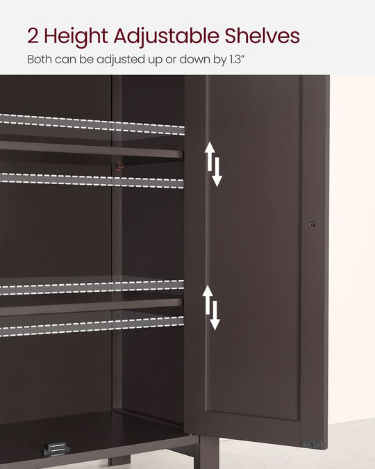 Freestanding Bathroom Cabinet | Two Doors With Adjustable Inner Shelves
