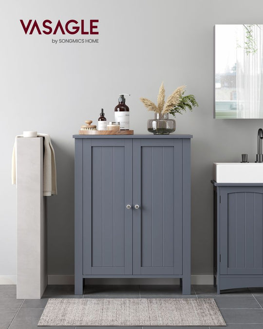 Freestanding Bathroom Cabinet | Two Doors With Adjustable Inner Shelves