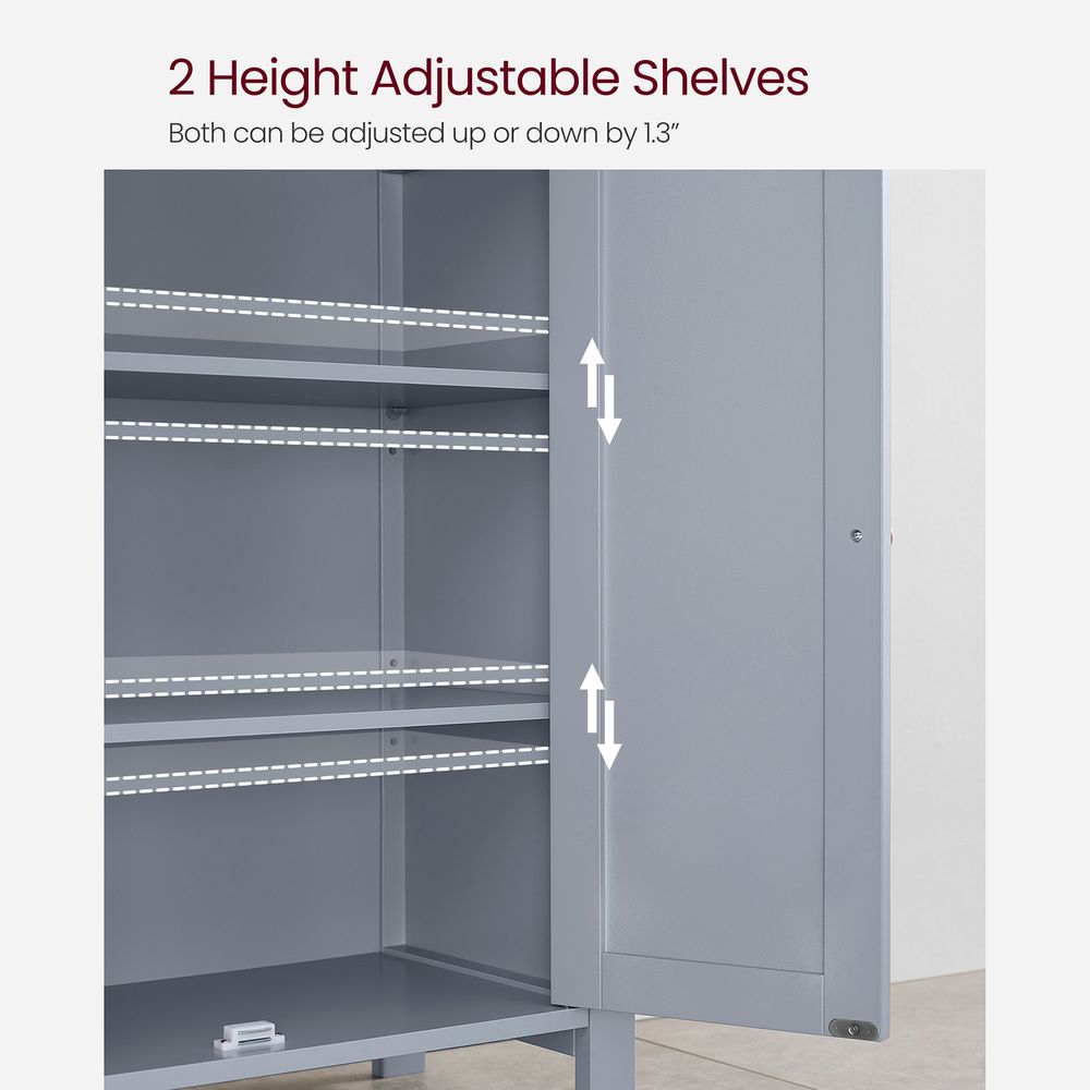 Freestanding Bathroom Cabinet | Two Doors With Adjustable Inner Shelves