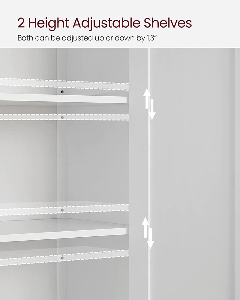 Freestanding Bathroom Cabinet | Two Doors With Adjustable Inner Shelves