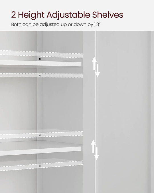 Freestanding Bathroom Cabinet | Two Doors With Adjustable Inner Shelves