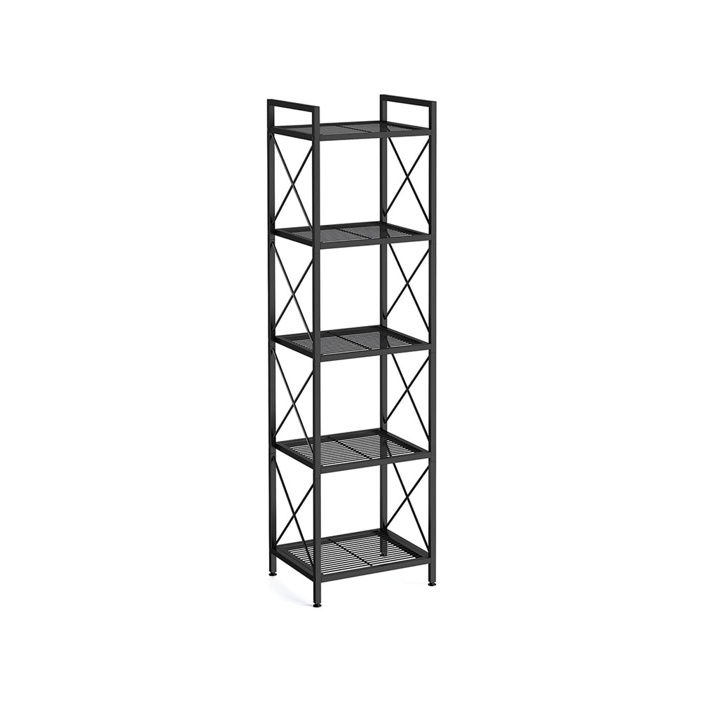 5-Tier Metal Storage Rack | X-Frame Shelving Unit