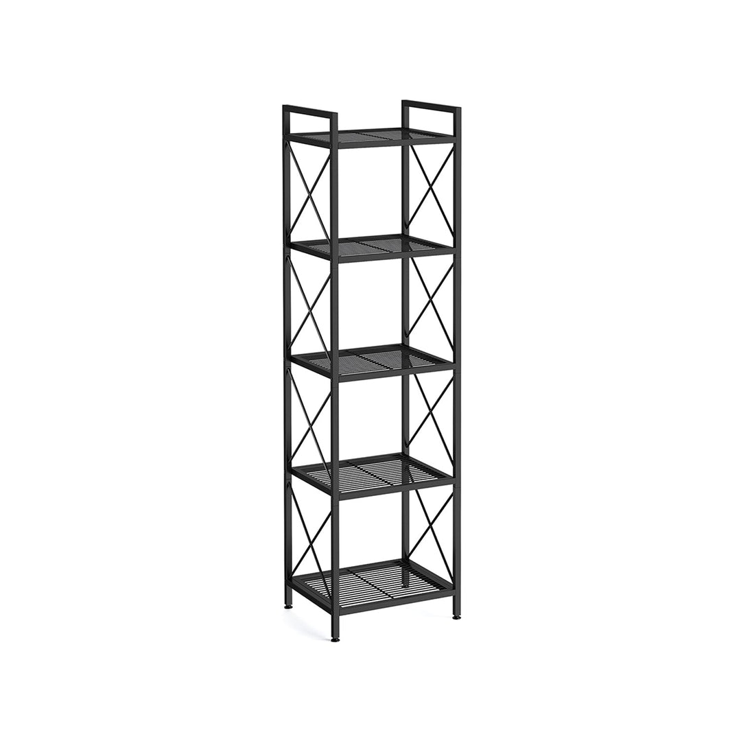 5-Tier Metal Storage Rack | X-Frame Shelving Unit