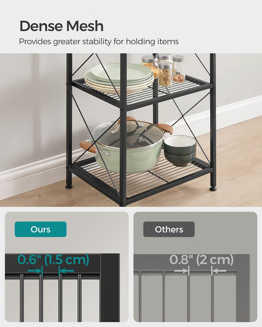 5-Tier Metal Storage Rack | X-Frame Shelving Unit