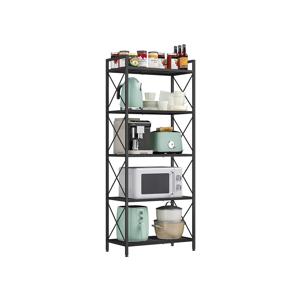5-Tier Metal Storage Rack | X-Frame Shelving Unit