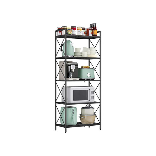 5-Tier Metal Storage Rack | X-Frame Shelving Unit